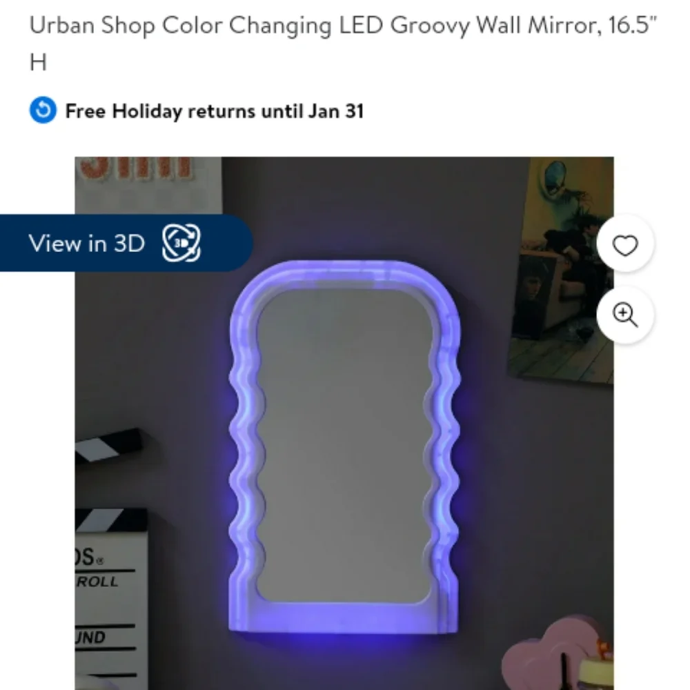 A wavey led mirror